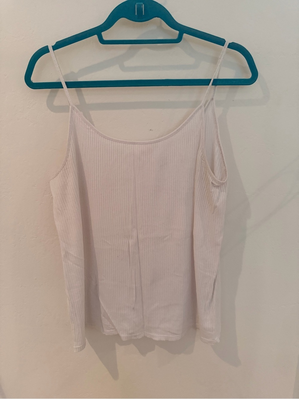 GAP White Ribbed Spaghetti Strap Camisole
